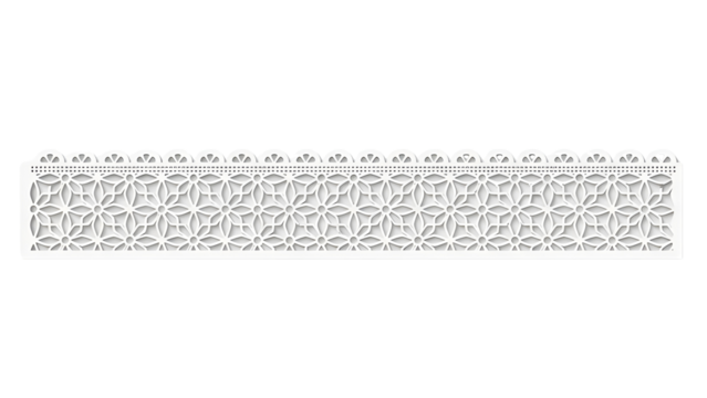 Seamless Gray Geometric Pattern Decorative Border Element isolated PNG with Transparent Background - Powered by Adobe