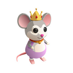 Royal Mouse 3D Render
