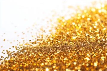 Sparkling Gold Glitter Texture Shimmering Luxury Background Perfect for Festive Designs Bright Golden Sparkle Elegant