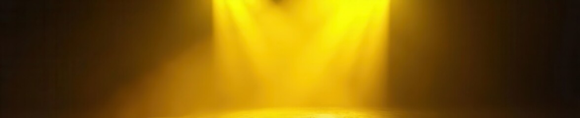 Dramatic stage lighting, yellow spotlight in smoky haze , yellow, lighting