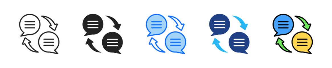 Auto Follow-Up Icon Set Multiple Style Collection