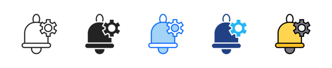 Fototapeta premium Auto Alert Icon Set Multiple Style Collection