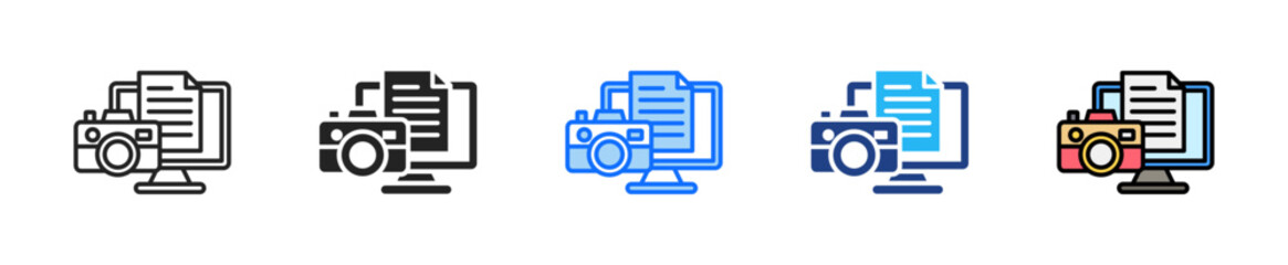 Obraz premium Auto Data Capture Icon Set Multiple Style Collection