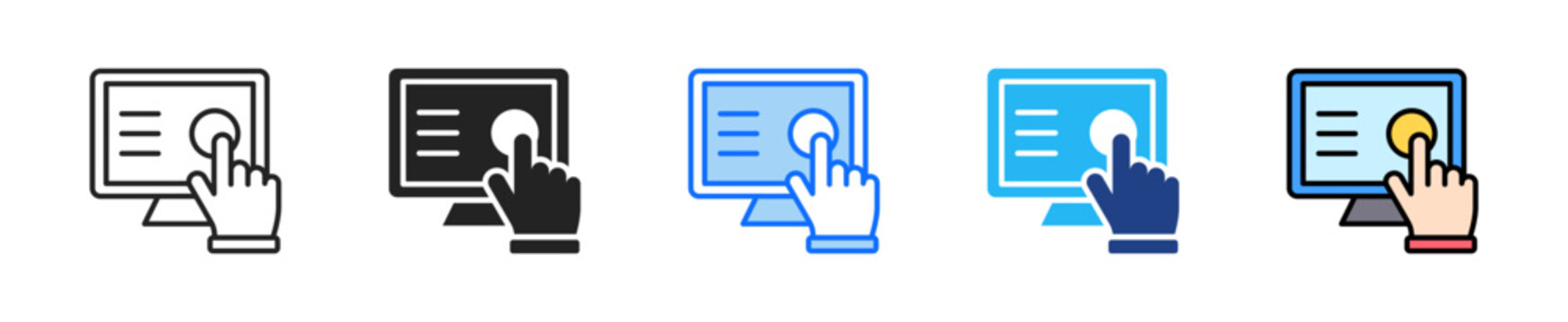 Self Service Portal Icon Set Multiple Style Collection