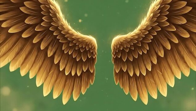Golden eagle wings spread wide in flight isolated on transparent background