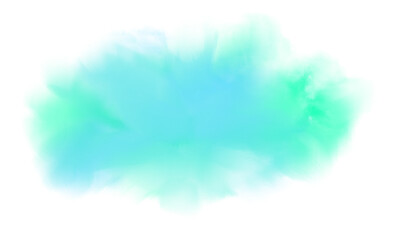 Vibrant teal and aqua watercolor brush strokes painting, abstract soft nebula cloud effect