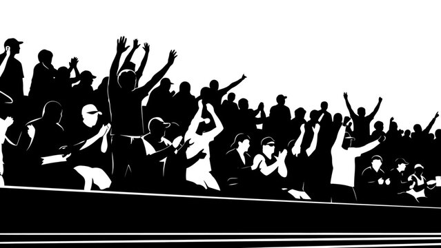 People cheering on a bus.