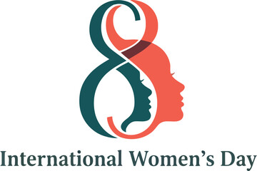 Obraz premium International Women's Day Celebration Logo Design