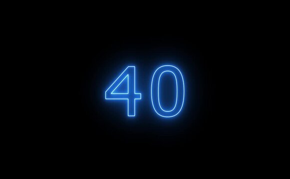A 45 seconds countdown timer decreasing sequentially from 45 &rarr; 44 &rarr; 43 &hellip; &rarr; 1. The numbers are bold, clear, and often animated with glowing, flashing, or fading effects for a cinematic