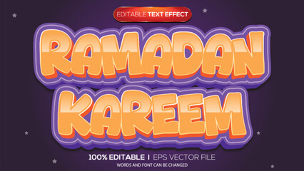 3d text effect Ramadan Kareem theme