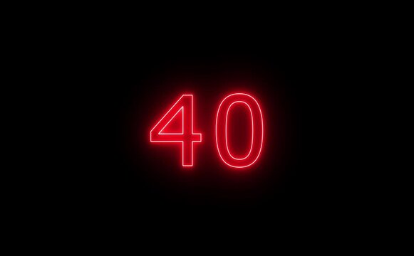 A 45 seconds countdown timer decreasing sequentially from 45 &rarr; 44 &rarr; 43 &hellip; &rarr; 1. The numbers are bold, clear, and often animated with glowing, flashing, or fading effects for a cinematic