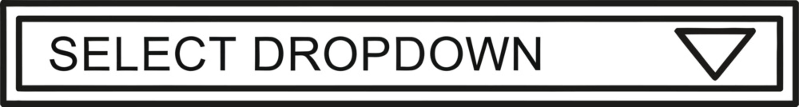 A dropdown menu button with placeholder text