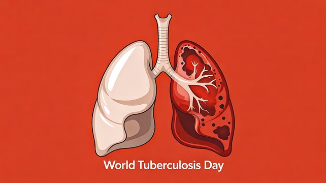 World tuberculosis day lung illustration for medical awareness
 - Powered by Adobe
