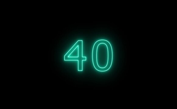 A 45 seconds countdown timer decreasing sequentially from 45 &rarr; 44 &rarr; 43 &hellip; &rarr; 1. The numbers are bold, clear, and often animated with glowing, flashing, or fading effects for a cinematic