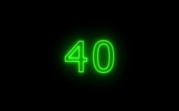 A 45 seconds countdown timer decreasing sequentially from 45 &rarr; 44 &rarr; 43 &hellip; &rarr; 1. The numbers are bold, clear, and often animated with glowing, flashing, or fading effects for a cinematic
