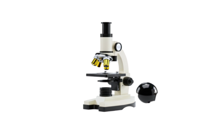Laboratory Microscope with Black Cover