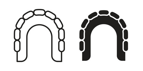 Maxilla icons for design. Easily editable stroke. Modern flat design. © Dingdong