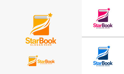 Fototapeta premium Star Book Logo Design Concept.