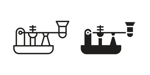 Morse code icons for design. Easily editable stroke. Modern flat design. © Dingdong