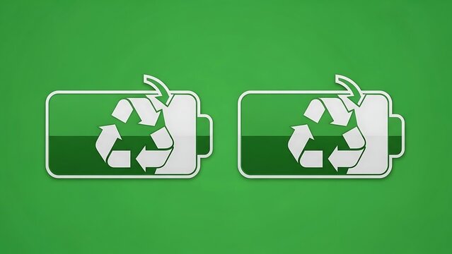 Eco friendly battery recycling concept.