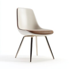 Luxury metal chair isolated on white background