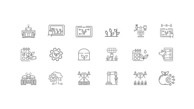 Smart Agriculture Technology Icons