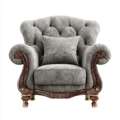 armchair 3D isolated on a white background with luxury 