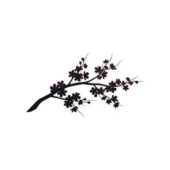 Cherry Blossom Branch Ink Style