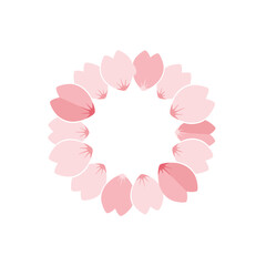 Circular Sakura Petal Wreath
