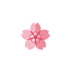 Simple Sakura Flower Flat Icon