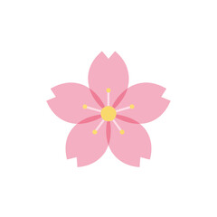 Sakura Flower with Yellow Center