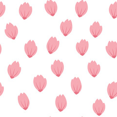 Repeating Sakura Petals Background