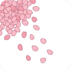 Sakura Petals Corner Composition