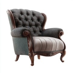 armchair 3D isolated on a white background with luxury isolated on a white background