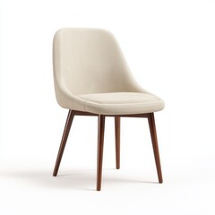 Elegant chair isolated on a white background with smooth wooden isolated on a white background