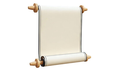 Blank Scroll with Wooden Rollers