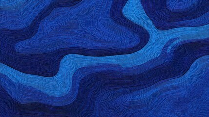 Abstract Blue and Brown Flowing Pattern with Textured Surface and Contrasting Colors Creating Dynamic Visuals for Modern Design and Backgrounds