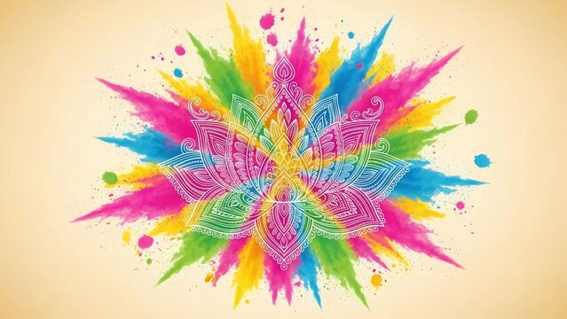 A vibrant and colorful abstract art piece with intricate designs