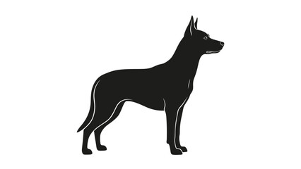 Fototapeta premium Black Dog Silhouette Vector Illustration