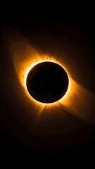 Solar Eclipse Phenomenon - A Celestial Dance of Light and Shadow.