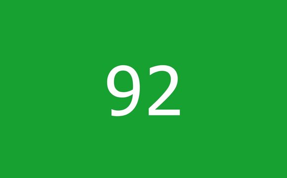 1 minute 40 second countdown animation from 100 seconds to 0 seconds on a transparent background, Neon One minute 40 second countdown timer with alpha channel