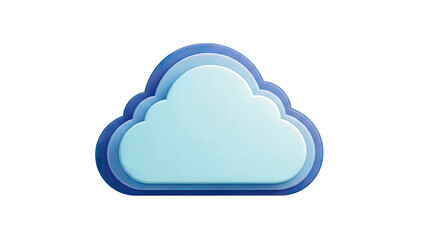 Layered Blue Cloud Icon