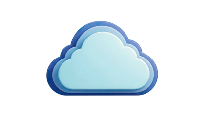 Layered Blue Cloud Icon