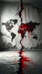 World in Crisis - A Bleeding Earth Divided by Conflict.