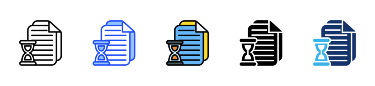 Task Pending Icon Collection With Multiple Styles