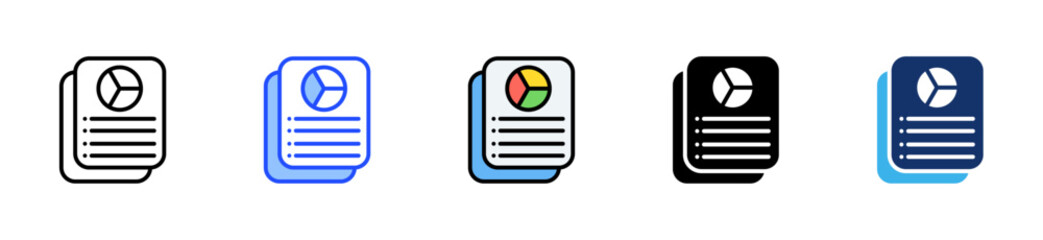 Task Overview Icon Collection With Multiple Styles