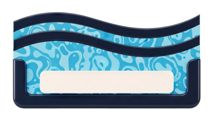 Dark Blue Holder with Wavy Blue Pattern and White Rectangular Space