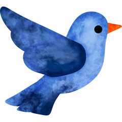 3d blue bird