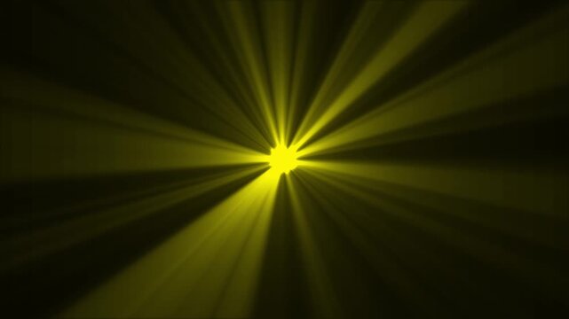 Shining star and light rays motion graphics on black screen chroma key alpha channel background.