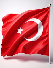 Waving Turkish Flag - A Symbol of Turkeys National Identity.